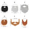3Pcs Natural Looking Plush Mustache Fashion Costume Accessory For Cosplay Halloween Event Soft Adjustable Face Props