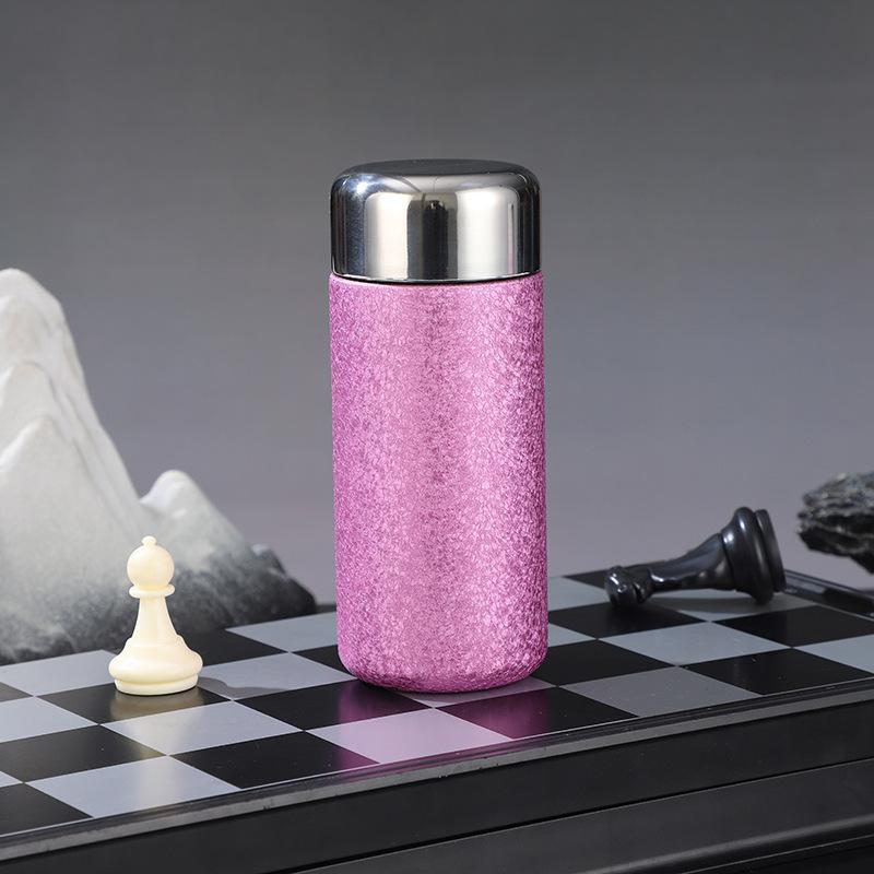 New High-end Pocket Titanium Cup Outdoor Portable Mini Thermos Cup High Value Gradual Change Color Gift Water Cup