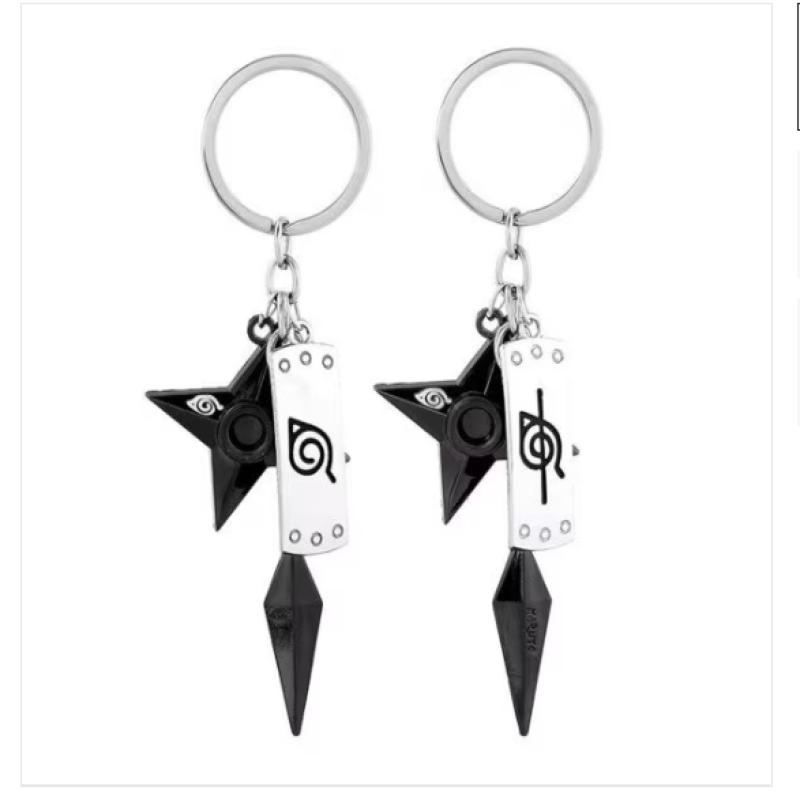 Naruto Ninja Shuriken Keyring Back Charm Key Holder Backku Gaku