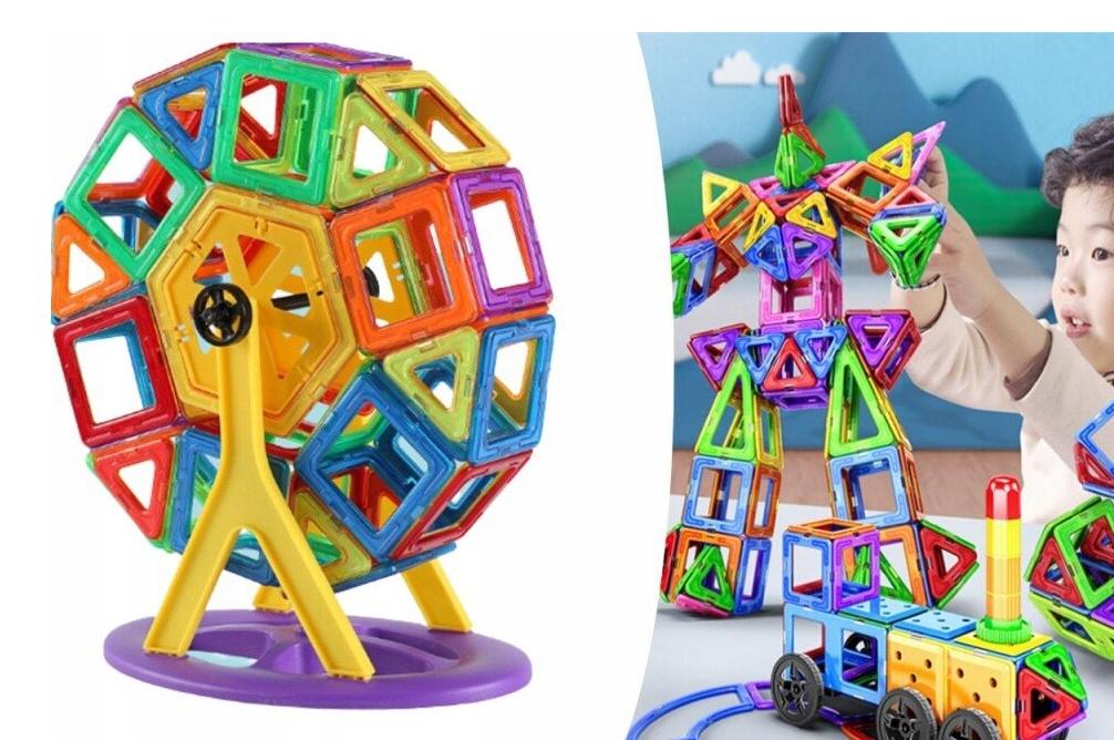 Magnetic blocks 130 pieces for children creative educational fun