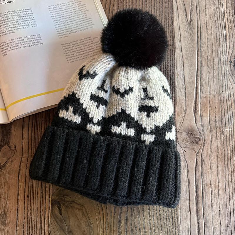 Retro Knitting Trendy High Top Beanie Warmth Comfort Autumn Winter Hat Female
