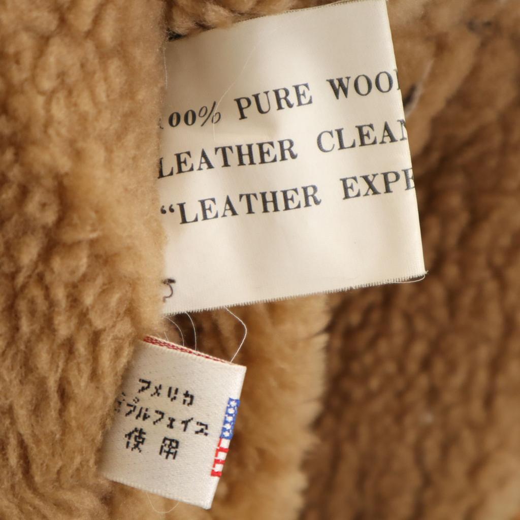Freedom Sheepskin B-3 Mouton Jacket 38 Brown Men's Used