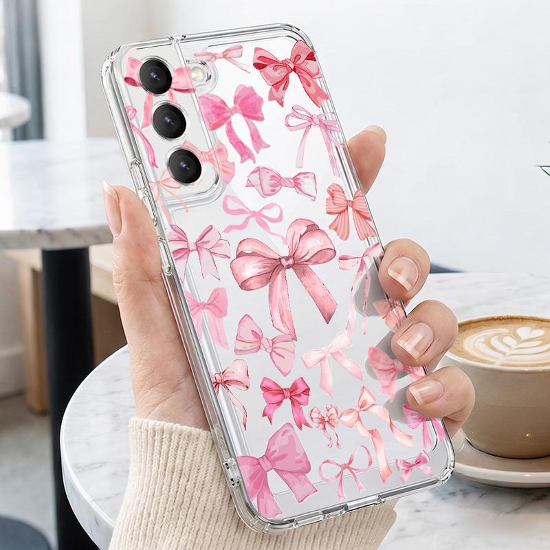 Colorful Bowknots Case For Samsung S26 Ultra S25 FE S24 S23 S22 Plus S21 A15 A25 A35 A55 A16 A26 A36 A56 A17 A37 A57 5G Clear TPU Soft Cover