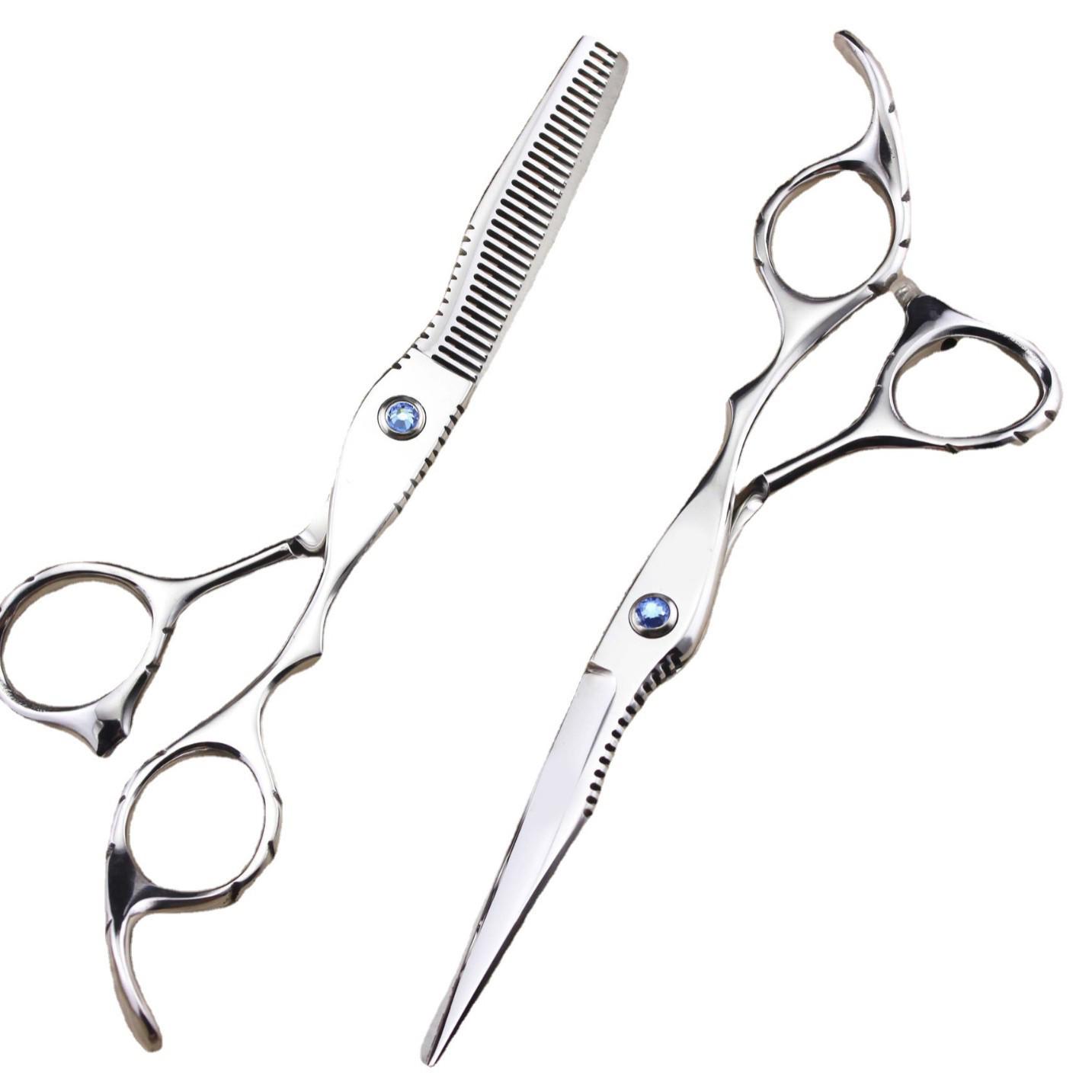6.0 Professional Hairdressing Scissors - Straight and Thinning Scissors for Barbers and Stylists JI Straight Scissors BY-60
