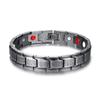 Vinterly Black Blue Bracelets Men Stainless Steel 12mm Wrist Band Magnetic Health Energy Magnet Benefits Jewelry Male Germanium