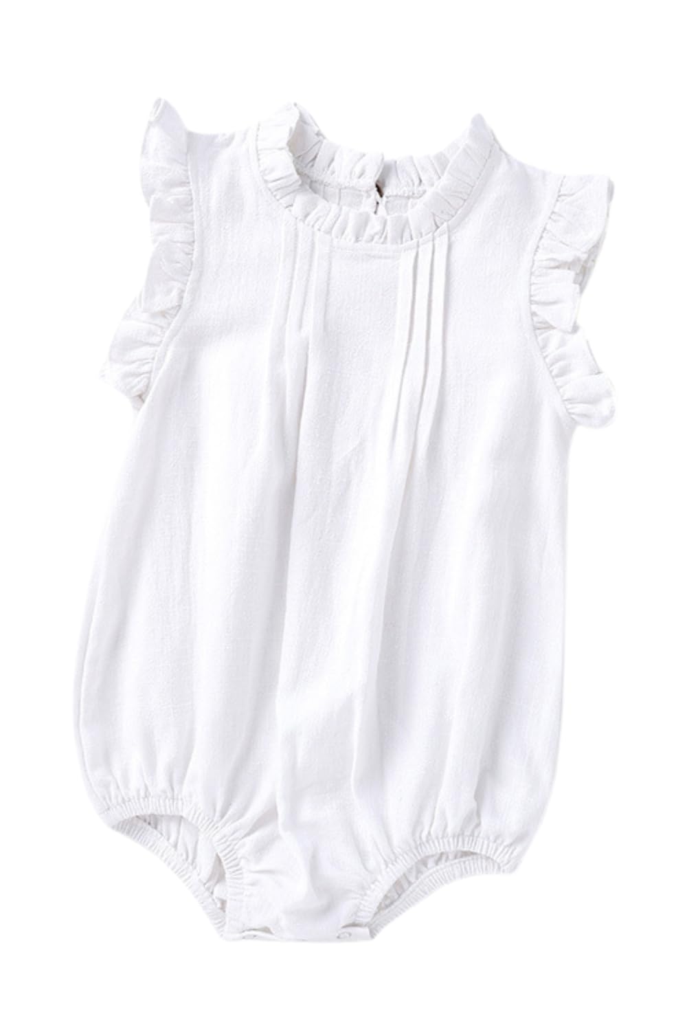 

День рождения малыша Отличный корейский 3 6 1 2 года [Эндаст] Белый, 66см, Весна/Лето, Без рукавов, Ромпер, Удобный, Одежда для девочки, Рюши, Милый, Подарок, белый