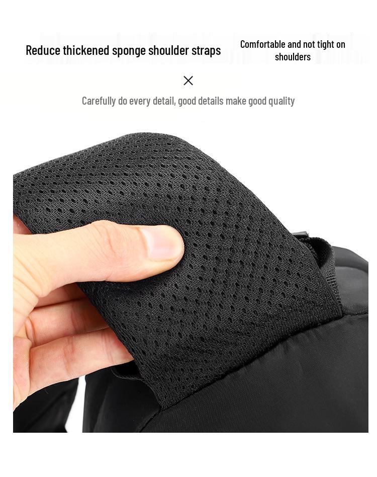 Men's USB Crossbody Bag: Waterproof Nylon, Business & Travel Shoulder Bag