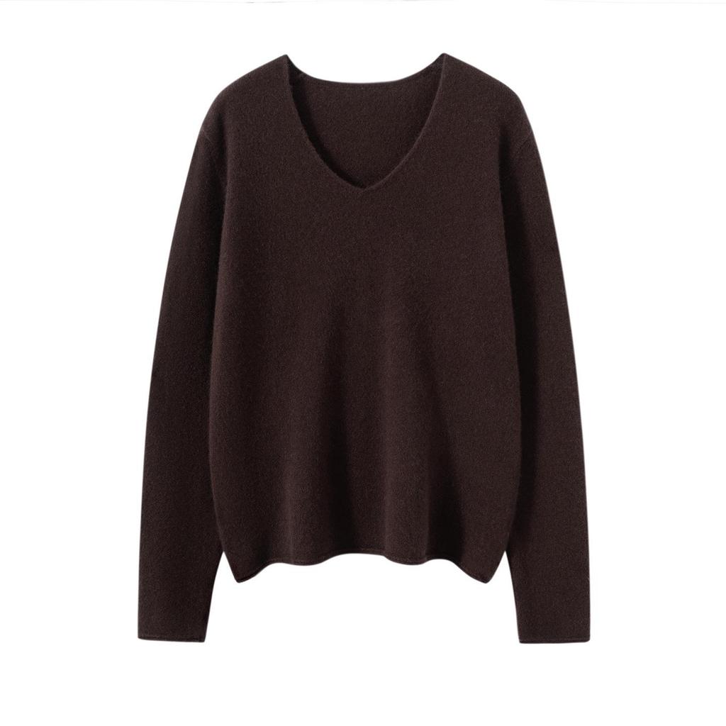 Women's 100% Pure Cashmere V-Neck Sweater - Autumn/Winter Knitwear Pullover
