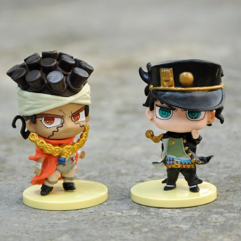 5Pcs Anime JoJo's Bizarre Adventure Figure Kujo Jotaro Star Platinum Iggy Polnareff Kakyoin Tenmei Action Figure Kids Model Doll