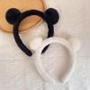 Adorable Plush Bear Ear Headband for Women: Ideal for Autumn/Winter, Face Washing, Mask Application, and Taming Flyaway Hair.