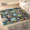 Non Slip Crawling Mat for Babies City Traffic Play Kids, 130x100cm Car Road Scene Toy Carpet Cars Rug with Signs, Foldable PVC Floor Bedroom