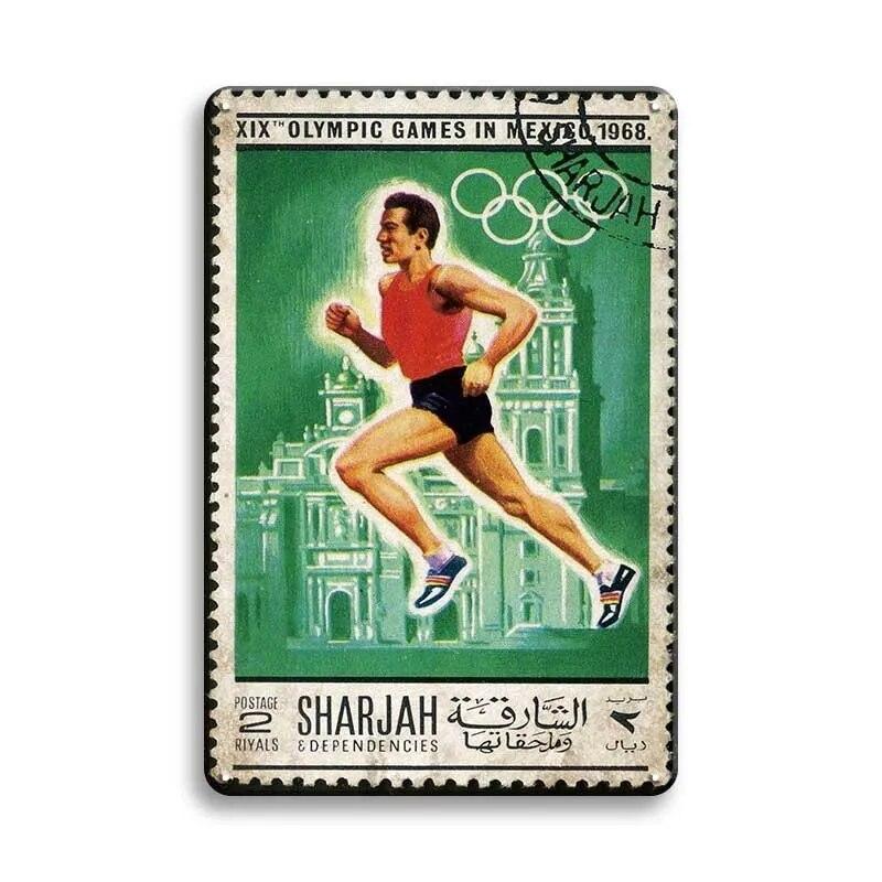 Skiing Baseball Metal Sign Austria Vintage Posters Sport Club Ski Metal Plaque Decorative Metal Plate Iron Painting Sport Wall