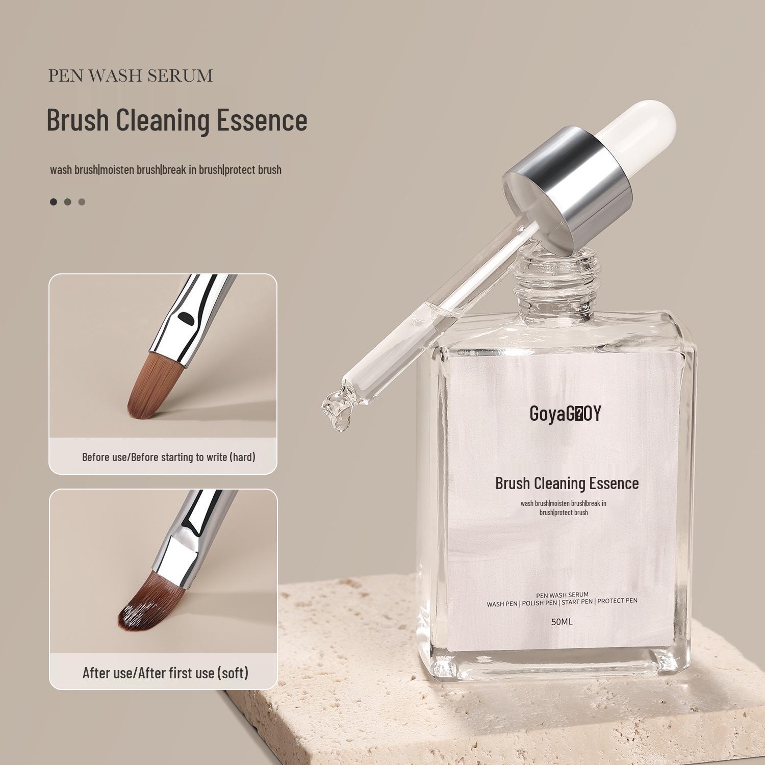 

Gaoy Эссенция для мытья кистей: Открывалка для ручек для нейл-арта и увлажнитель, безопасный для ручек, раствор для очистки светотерапии