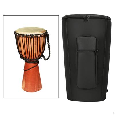 Djembe Çantası Ayarlanabilir Omuz Askıları Nefes Alabilir Siyah İç Dolgulu Güvenilir Koruma