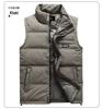 Classic Men's Plus Size Thickened Down Vest for Middle-aged & Elderly - Warm Sleeveless Stand Collar Jacket