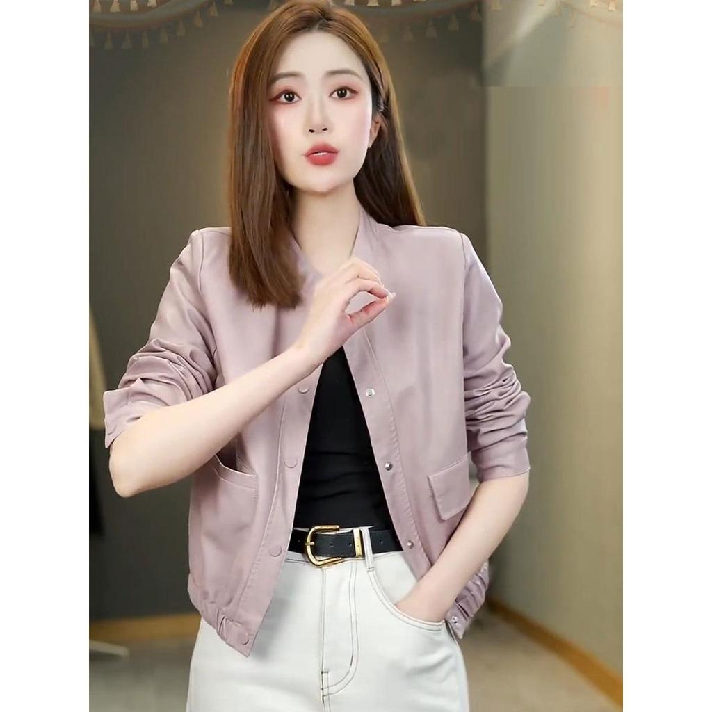Women's Petite PU Leather Jacket - 2025 Spring Fashion Trend