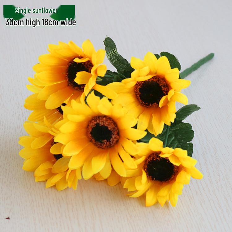 Шелковая композиция из подсолнухов и ромашек, искусственные цветы для декора гостиной