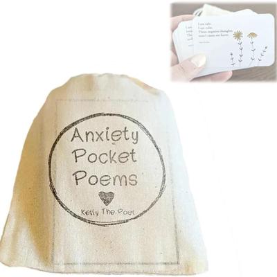 Taschengedichte zur Angstlinderung, Kartenpaket mit Affirmationen bei Angstzuständen, Taschengedichte zur Angstlinderung, positive Zitate, Angstlinderung, Geschenke zur psychischen Gesundheit