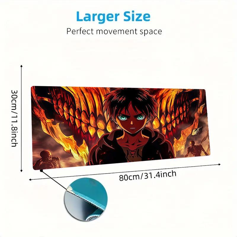 Attack On Titan2 Print  Cushion Non-slip Laptop Tablet Big Mousepad XXL Mat Mini PC Playmat With Lock Edge
