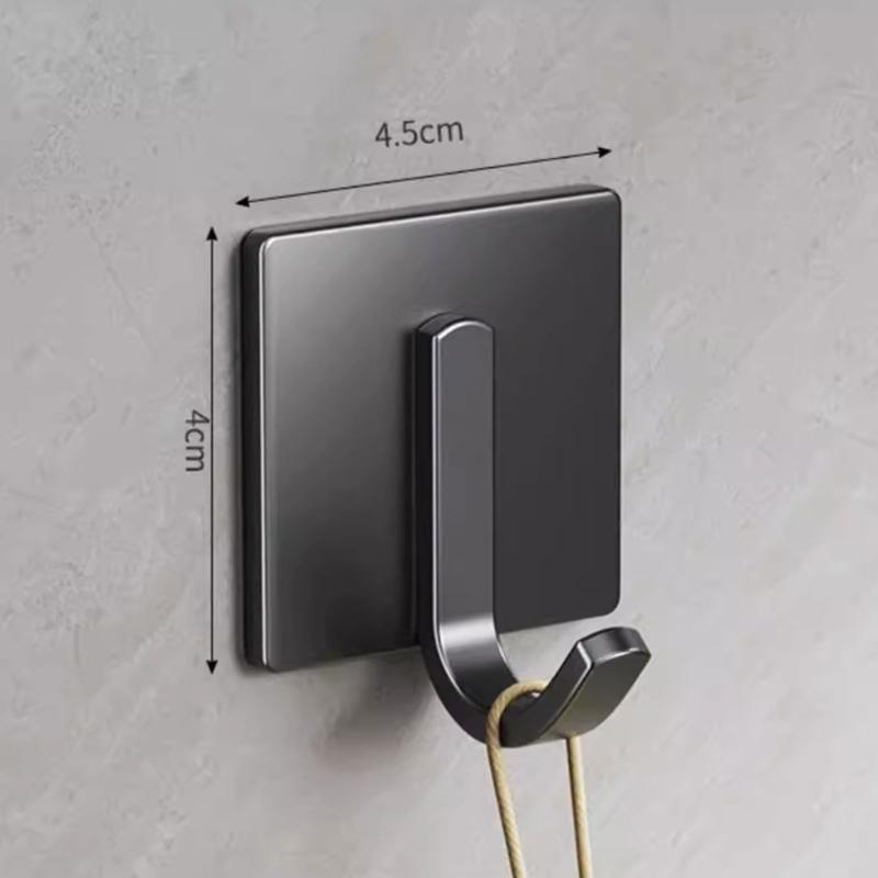 Pack of 8 Convenient Stick on Holder Practical Strong Adhesive Hanger Simple Wall Hook without Drilling for Bathroom