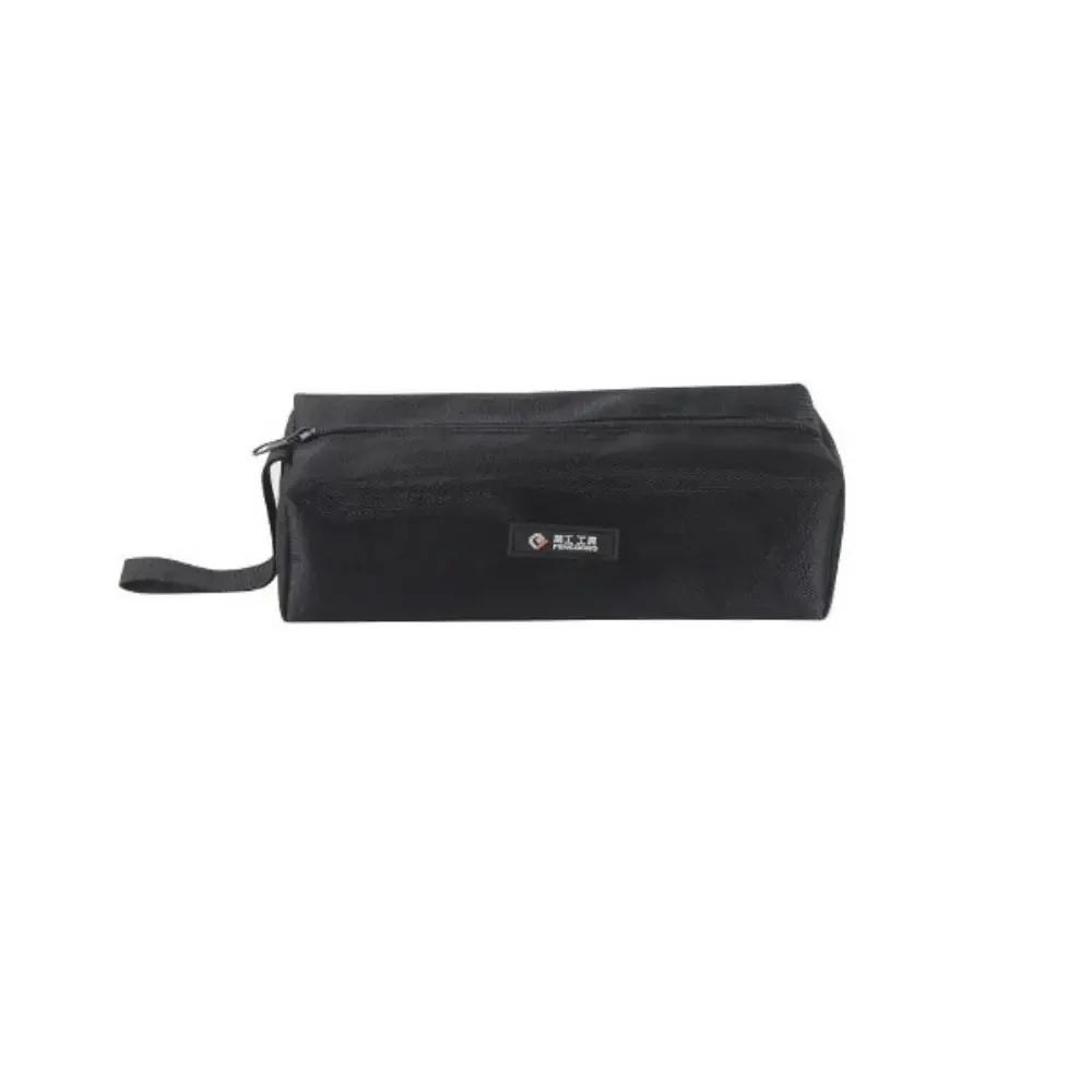 

Convenient 1680D Oxford Canvas Tool Bag Waterproof Loop Zipper Pouch Metal Parts Drill Bit Organizer Bag Nails S чёрный