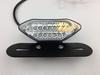 Karun Universal Motorcycle LED Tail Lamp with Turn Signal, Built-in Mini Moto License Plate Light with Stay (Clear)