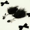 Adult Fun Feather Milk Clip Loosen Adjustable Female Nipple Massage SM Bondage Flirting Double Peak Clip Waterproof Sex Toys