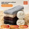 Pure Wool Socks - Mid-length Warm and Thick Fleece Anti-chill Sheepskin Long Socks for Autumn and Winter Seasons
