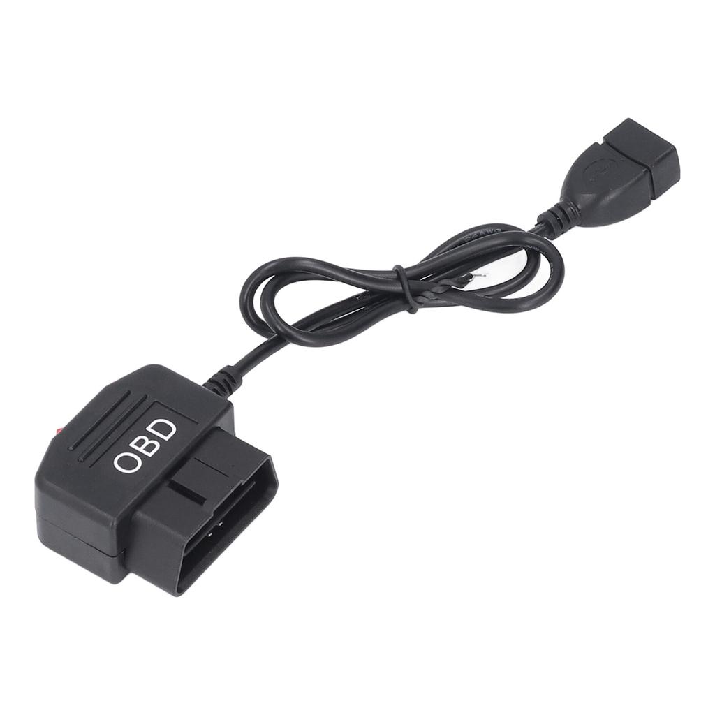 48cm18.9in OBD Power Adapter Cable with Switch Button ACC Mode Low Voltage Protection for Dash