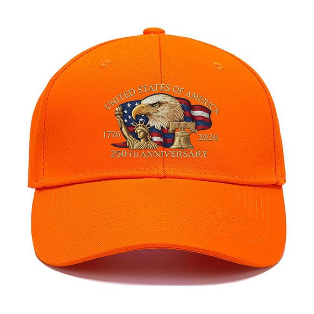 Trucker Hat Adjustable Us 250th Anniversary Cap Anniversary Tribute Hat Historic Embroidered Sunshade Cap For Patriotic Citizens
