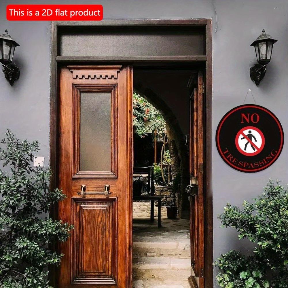 1pc 2d Flat Please Leave Packages, Trash Sign - 20cm, Do Not Enter Sign, No Smoking Sign Round Wooden, Commercial Store Front Restaurant Office
