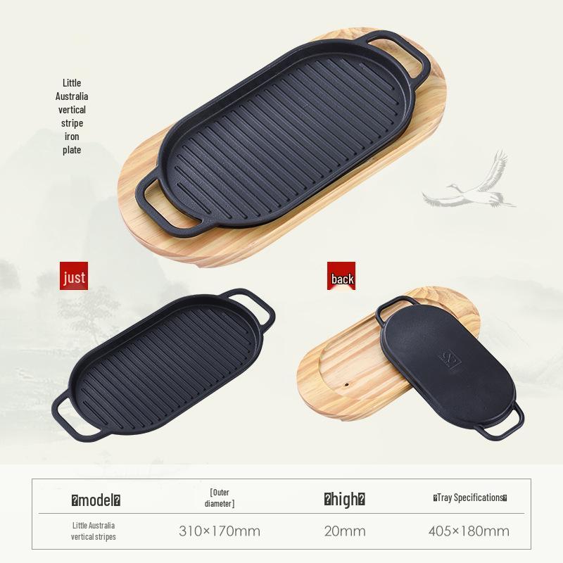 Домашний теппаньяки гриль: Круглая и прямоугольная сковорода для корейского барбекю, стейка и рыбы