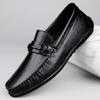 Fashion Fashion Men Slip-on Casual Office Business Shoes Leather Men Trendy Classic Loafers Moccasins Men Outdoor Driving Flats Shoes