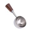 Kaffeelöffel Vintage Bohne Tee Messlöffel Retro 304 Edelstahl Kurzer Holzgriff Küchenutensil zum Servieren
