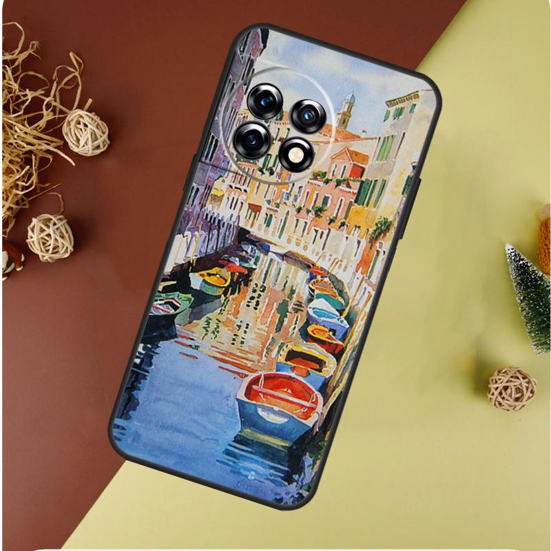 Travel italy Street Venice For OnePlus 13 12 11 12R 13R 9 10 Pro 8T 9RT 10T 10R Nord 4 CE 2 3 Lite N20 N30 Phone Case