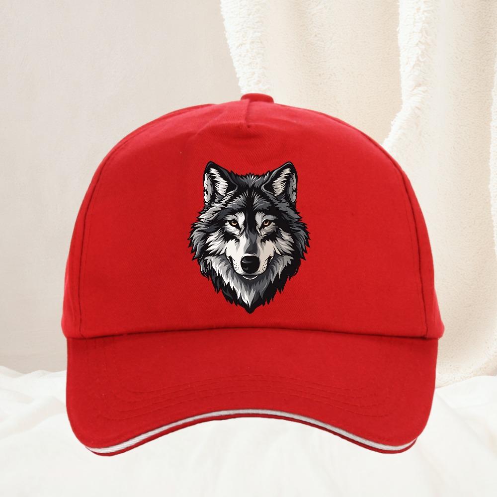 Unisex Washed Cotton Wolf Howl Dad Hat Baseball Cap Unisex Women Golf Sport Sun Protection Adjustable Outdoor Hiking Caps