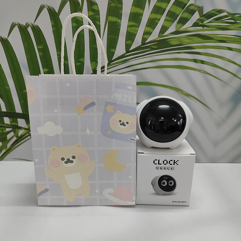 Children's LED Pixel Alarm Clock with Smart Night Light and Snooze Function for Students