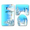 Christmas Bathroom Floor Mat Toilet Three-Piece Set