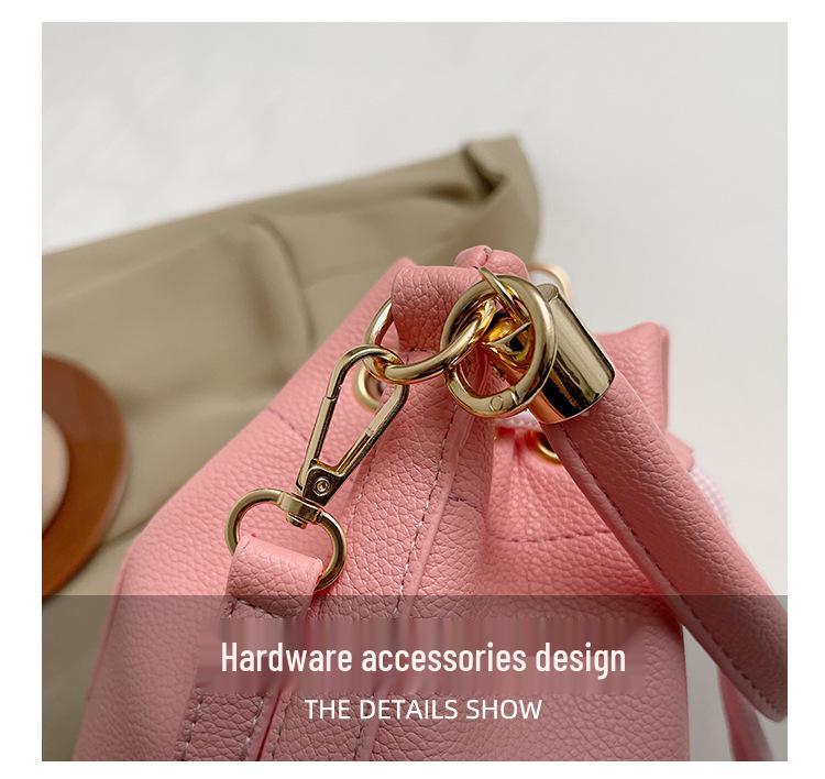 Women's Retro Fashion Bucket Bag - Single Shoulder & Crossbody Handbag