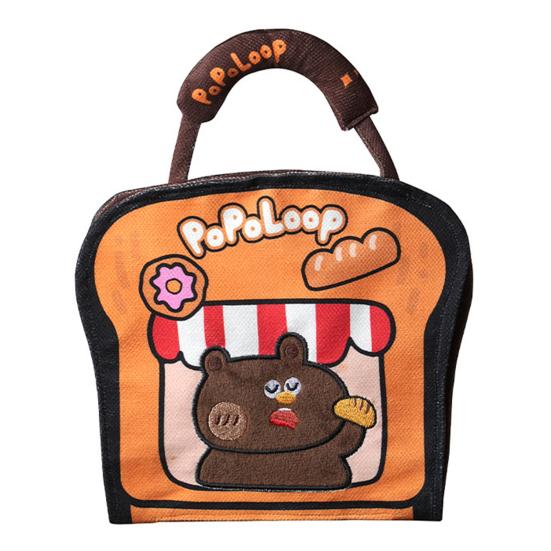 Tissue Box Cartoon Bakery Bear Design Waterproof Large Capacity Storage Pouch with Portable