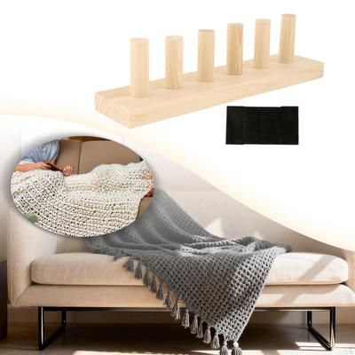 Telar de Manta Gruesa Herramienta de Tejido a Mano Marco de Madera Portátil Resistente Reutilizable Hilo de Madera