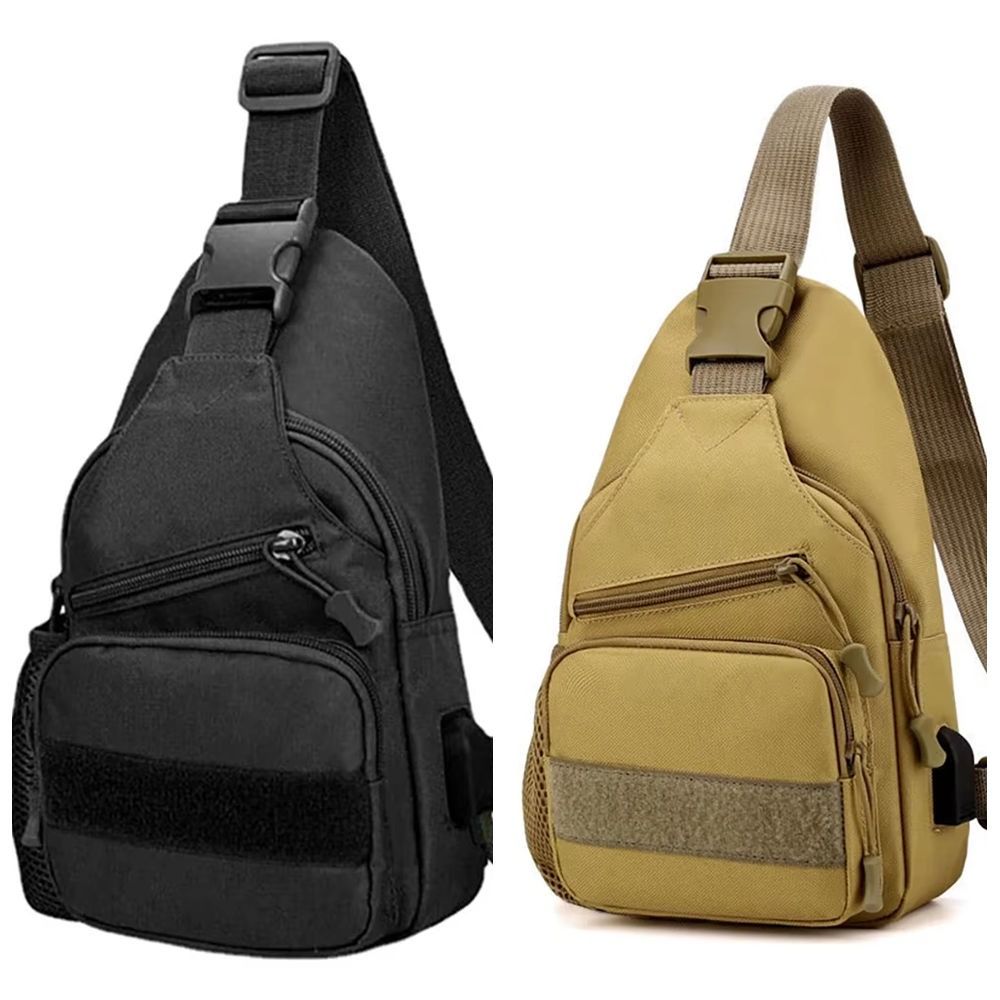 With Water Bottle Holder Chest Sling Bag Small Men's Crossbody Bag Shoulder Backpack  Hiking