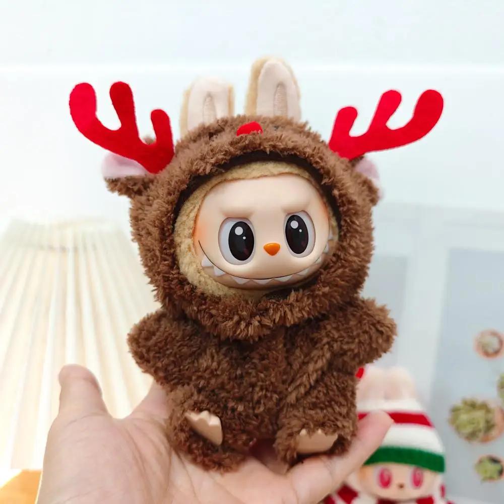 Mini Doll'S Clothes Outfit Accessories For Labubu Idol V1 V2 Christmas Cookie Man Sweater Hat New Year Clothes Gift