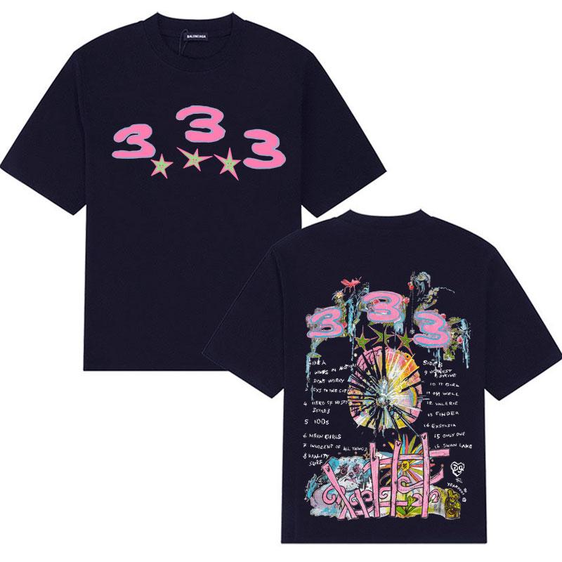 Svenska Bladee 333 Harajuku T-shirts Skate Drain Gang Albumgrafik Tryckt T-shirt Herr Kortärmad T-shirt Hip Hop Y2K Kläder