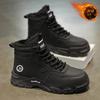Winter velvet high-top Martin boots men's retro tooling shoes thick-soled thickened thermal cotton shoes short boots