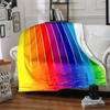 1pc Rainbow Waterfall Lightweight Flannel Blanket, Comfortable and Warm Blanket, for Office and Camping Sofa Bed, Livingroom137