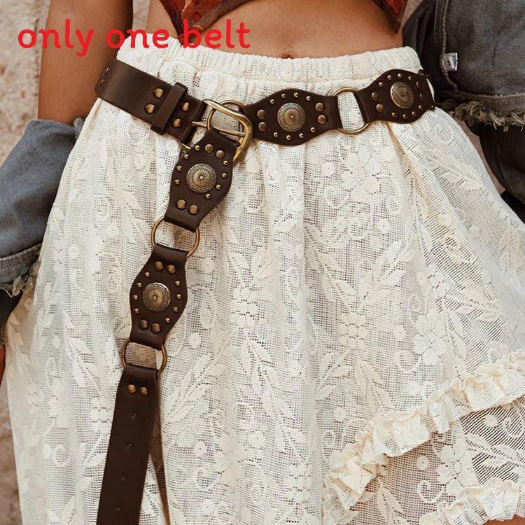 Western Cowboy Pu Leather Belt With Metal Buckle For Men And Women Casual Wear
