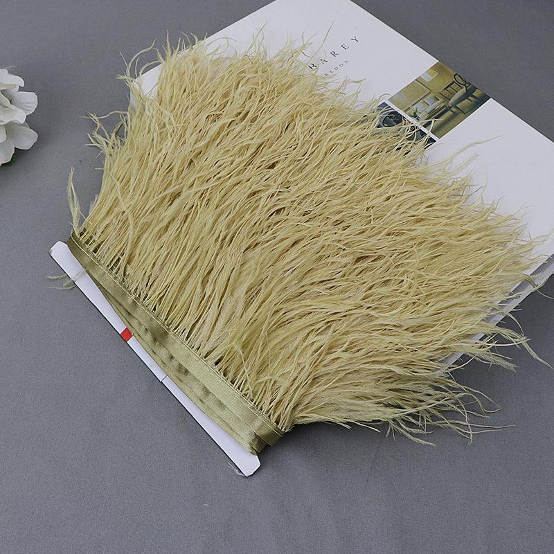 Ostrich Feather Lace Cloth Bandwidth 10-15Cm Stage Performance Clothing Decoration Accessories Lace Feather Ribbon