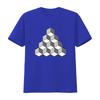 Camiseta Fresca con Ilusión Óptica con Bloques de Cubos 3D y Diseño de Escaleras tipo Escher para Top Lavado Vintage Para Uso Diario Unisex
