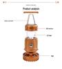 Portable Solar-Powered Camping Fan Light with Pull Switch, Lithium and Dry Battery Compatible